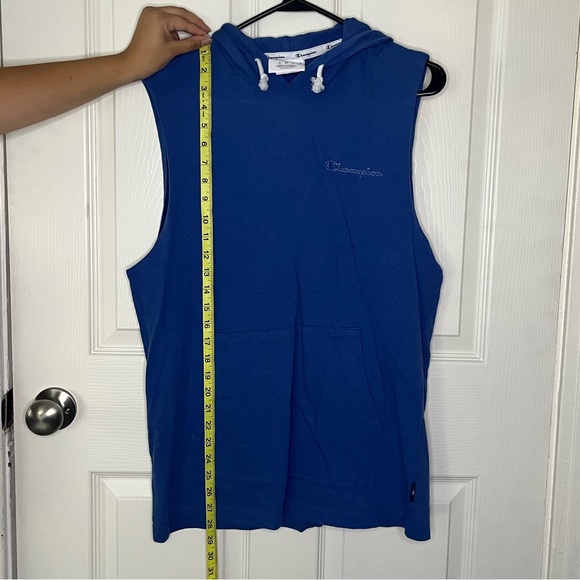 Champion Blue Sleeveless Hoodie - Picture 3 of 3